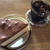 コーヒー休憩諦めてチーズケーキをお持ち帰り。