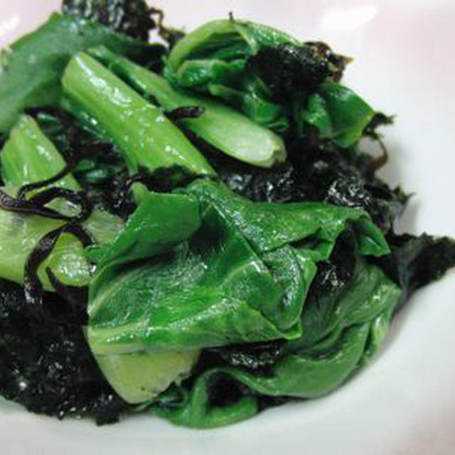 青梗菜の塩昆布海苔ナムル