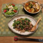 牛肉とレタスのガーリック炒飯とスープカレーの晩ご飯と　ヒメツルソバ♪