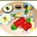 今夜はお刺身定食