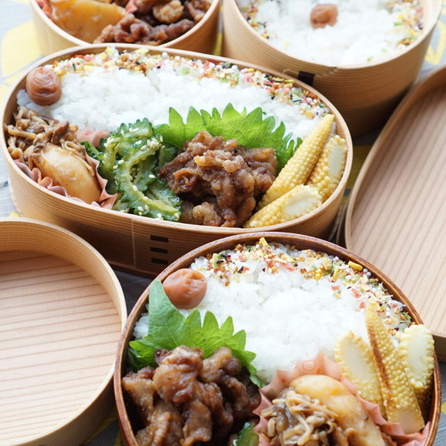 万能☆豚こまｄｅカリカリ揚げ弁当＆昨日の晩ゴハン