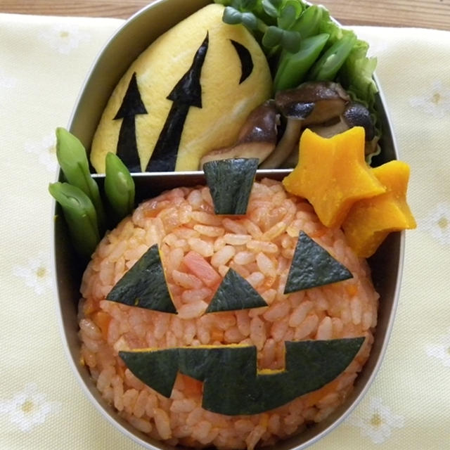 ハロウィンキャラのお弁当「ジャック・オ・ランタン」