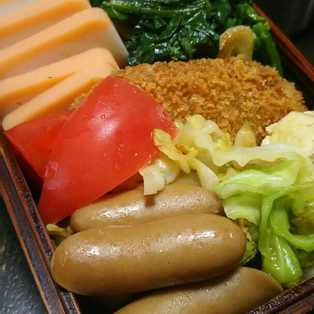 コロッケとソーセージ弁当