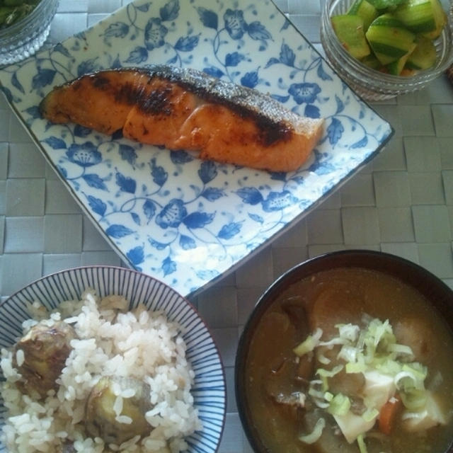 ”栗ご飯と魚久の粕漬け”の夕ご飯と台風一過、そしてとあるファンクラブイベント