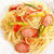 ソーセージと新玉ねぎのパスタ