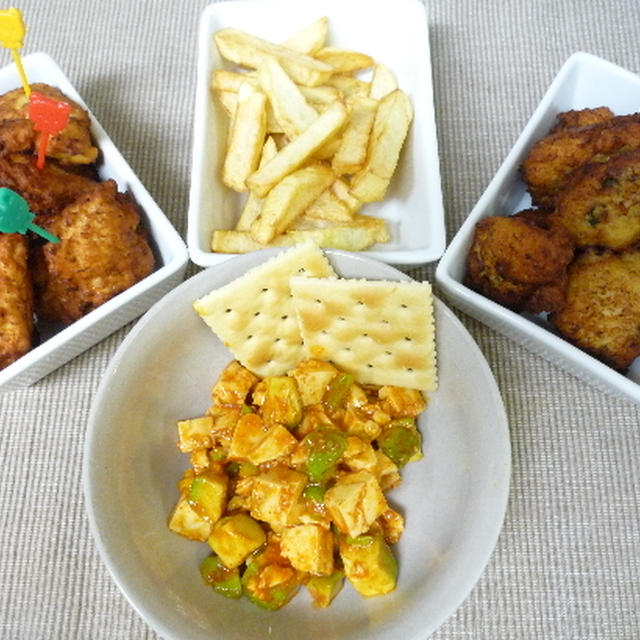 チキンナゲット２種＆アボカドと豆腐のコチジャン和え