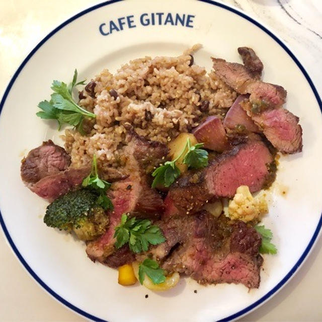 恵比寿　CAFE GITANE　カフェジタン　NYのSOHO発人気カフェで牧草牛のステーキランチ