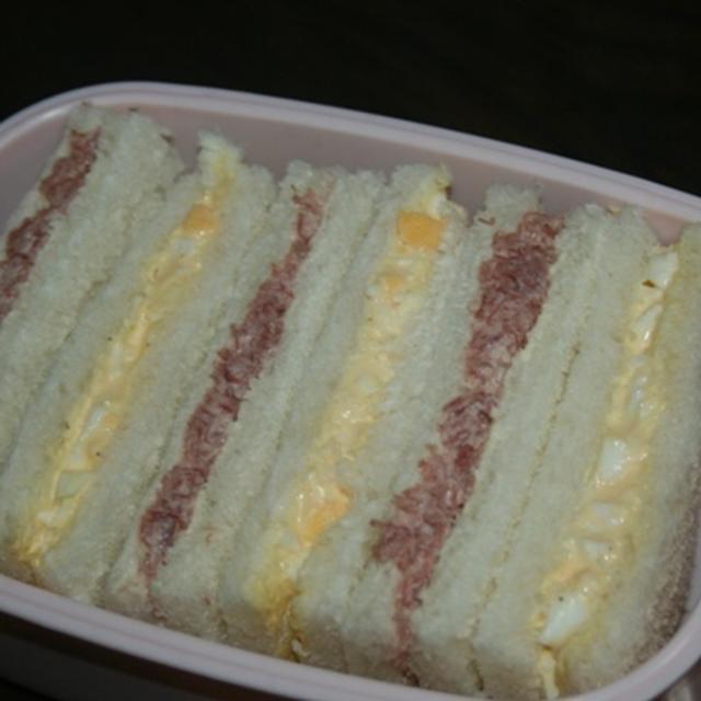 3月6日　　マヨ玉＆コンビーフサンド　（江戸川オープン団体）