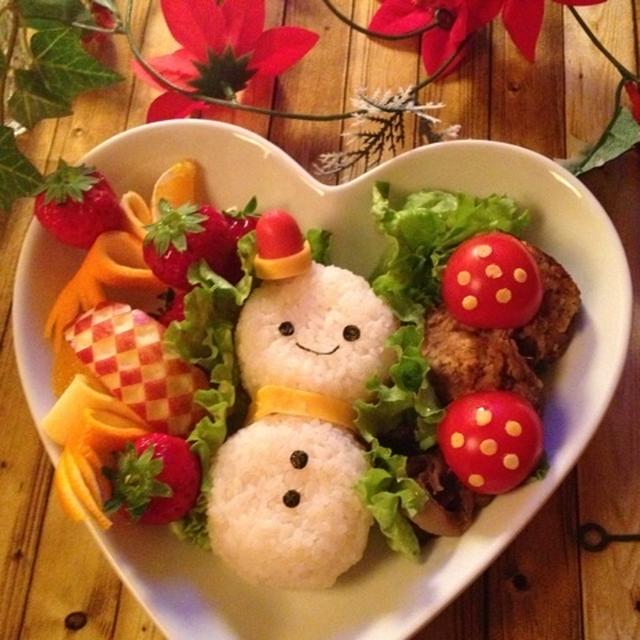 クリスマス＊雪だるまおにぎり