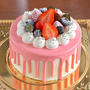 大人かわいいデザインで♡ピンクのたらりんケーキ
