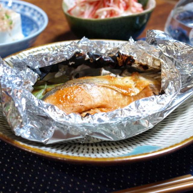 鮭とキノコのホイル焼き