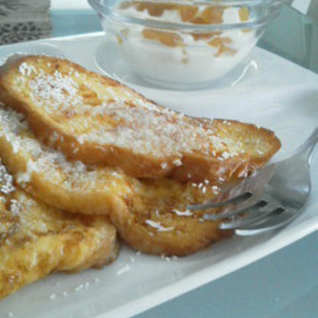 フランスパンでフレンチトースト