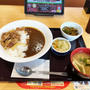 牛カレー並盛おしんこセットにニンニクの芽トッピング  〜すき家〜