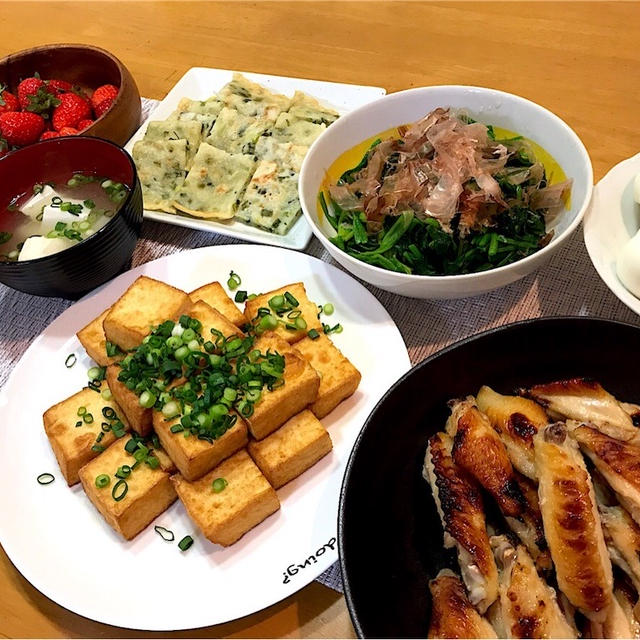 時短メニュー♪オンパレードな晩ごはん❁︎
