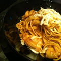 カレー味の鶏肉パスタ