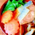 そば湯で作る鮭の粕汁風お雑煮：レシピ