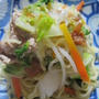 「豚肉と白菜の梅焼きそば」