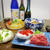 【家飲み/日本酒】 新政 陽乃鳥 貴醸酒 / 梵 純米大吟醸 豊潤旨口 * トマトと冬瓜の出汁びたし