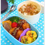 ミルフィーユひとくちカツ　五目卵焼き　鶏と牛蒡のピリ辛混ぜご飯　お弁当レシピ