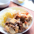 ボリューム満点！豆腐と豚の生姜焼き
