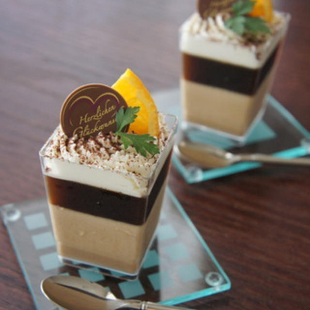 カフェモカムースとカフェゼリーのヴェリーヌ
