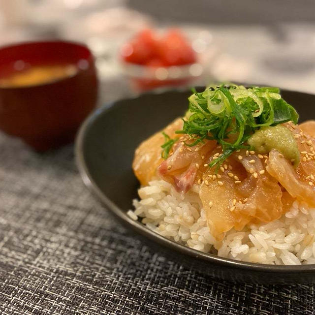 こだわり真鯛のお刺身で麹漬け丼♡おやつとドラマ予習