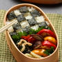 市松模様の海苔弁当