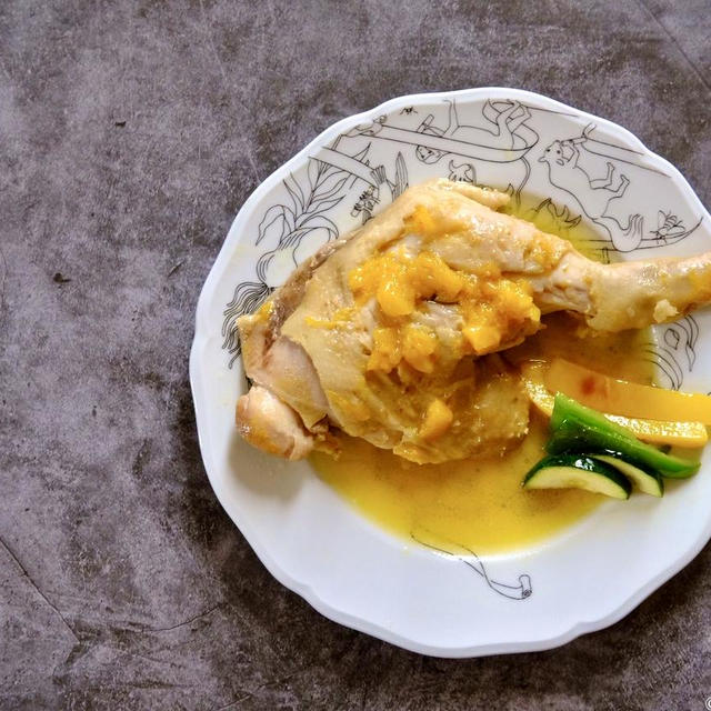 【鶏肉レシピ】ローストチキン 野菜生活100マンゴーソースで