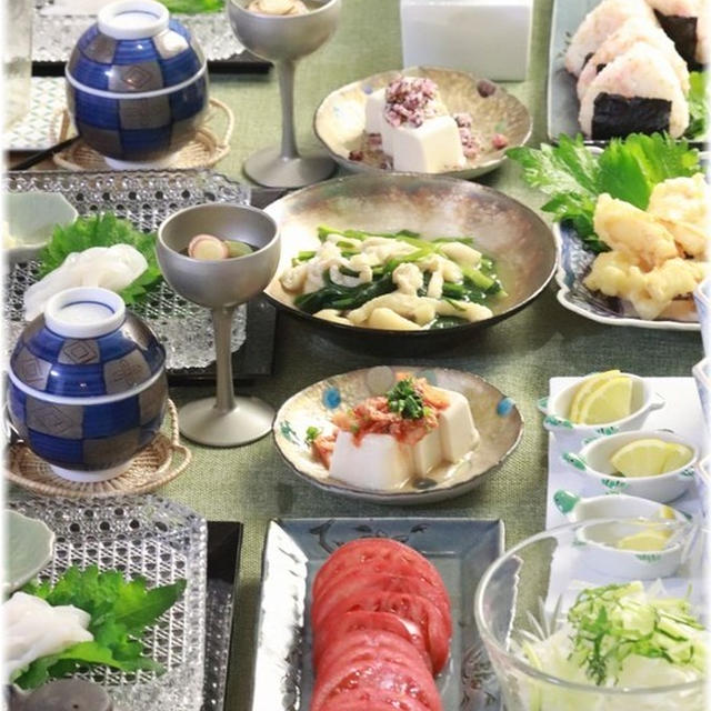 【献立】おうち居酒屋大会・１２。メインはおいしいイカです。と　いつもの週末。
