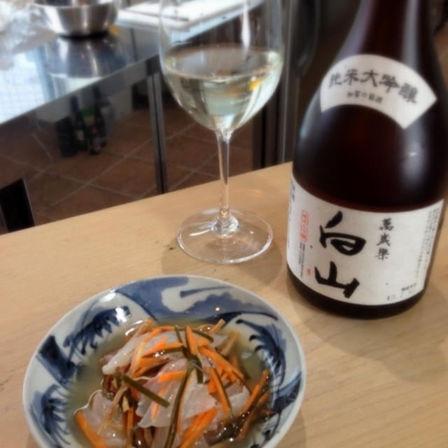 白山×鯛の松前漬け風酢の物