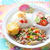 KitOisix「<アリエル>塩だれそぼろハワイ風プレート」「３種野菜のハニーマリネ」
