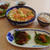 高野豆腐とえんどう豆の玉子とじ＆梅干しの炊き込みごはん