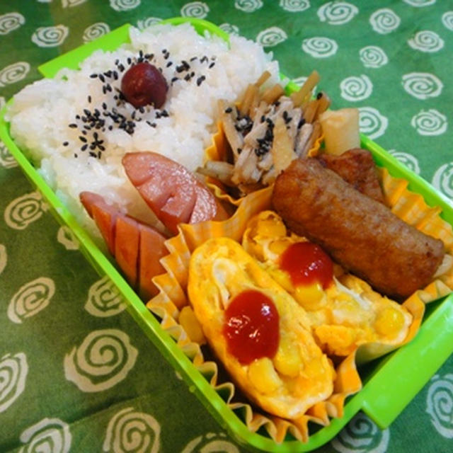 １０月２５日　また寝坊(-_-)zzz　～　男子高校生弁当