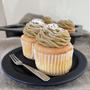 濃厚なめらか栗のモンブランクリーム♥今日のおやつは栗のモンブランカップケーキ作りました！