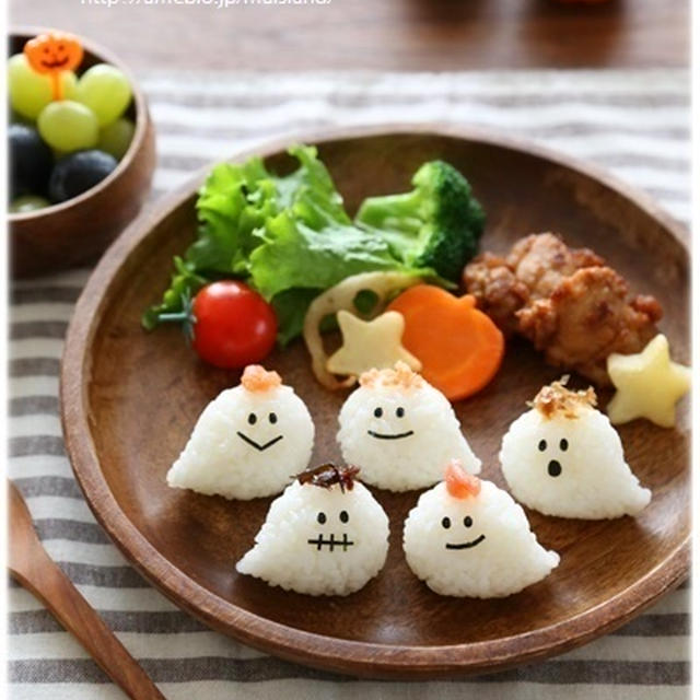 【プチおばけちゃんおにぎり♪】