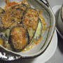 茄子とチーズの重ね焼き　小松菜とツナの炒め物