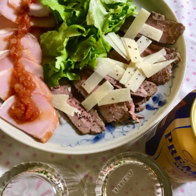 家人のことは考えずビールのともで夕食