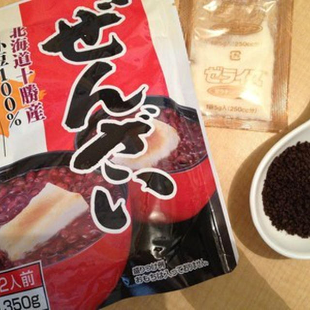 コーヒー風味のあんが美味しい＾＾冷たいぜんざい