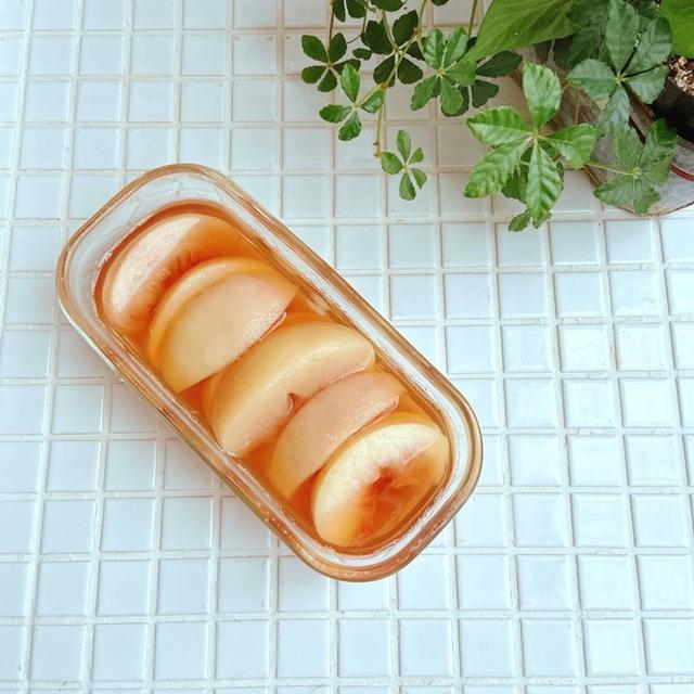 1個だけで作れる！レンジで簡単「桃コンポート」の作り置き