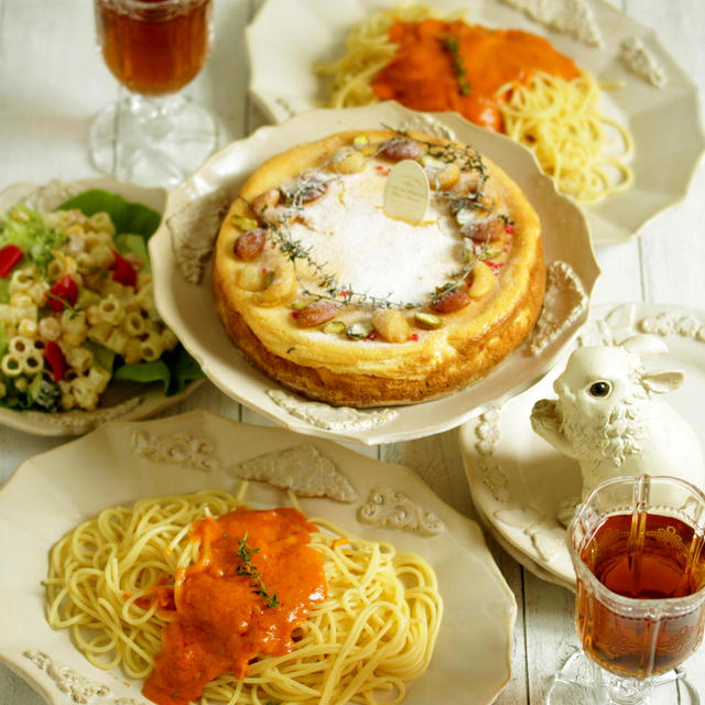* マスカルポーネ仕立てのカニのトマトクリームパスタ♪