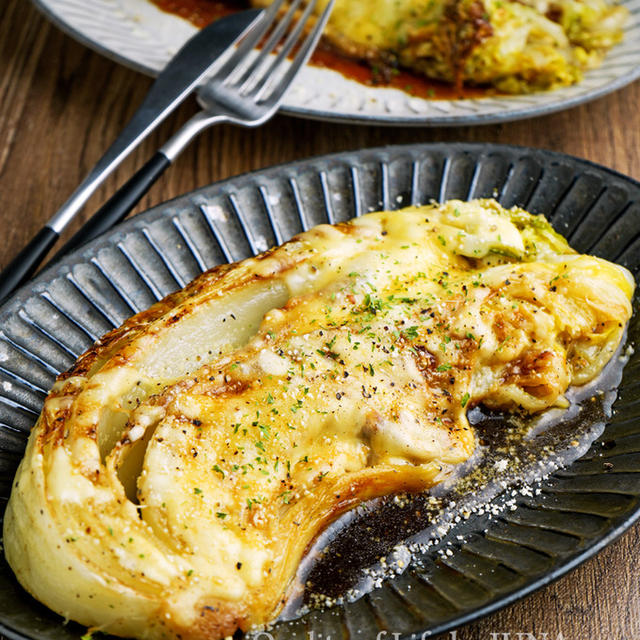 どーんと白菜のチーズ焼き／新しい急須を買いました