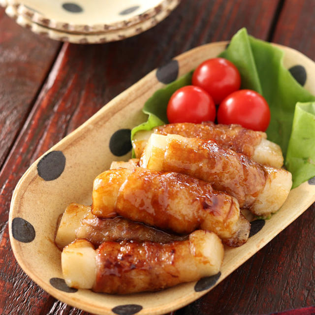 甘辛肉巻き餅【#簡単 #鏡開き #お餅消費 #お正月 #主菜 #クレハタイアップ #PR】