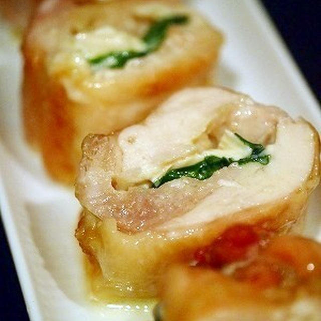 とろ～りチーズのチキンロール♪