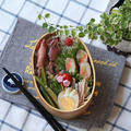 小ヤリイカの煮物と野菜の肉巻き弁当～Simmered small Squid＆vegetables wrapped in pork　bento by にぎりっ娘。さん