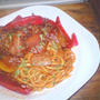 B.M.D.式　チキン・カチャトーラ　DE　パスタ