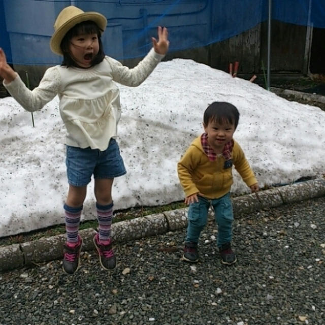 まだ雪がっ!!
