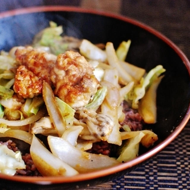 白子とキャベツの柚子胡椒丼