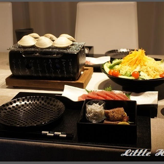 おうちde炭火居酒屋♪ホンビノス貝の炭火焼き