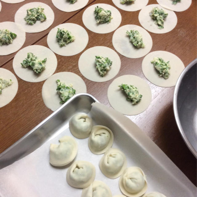 水餃子の試作中
