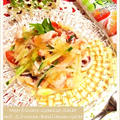 魚介とシャキシャキ野菜のジュレサラダ　レモン＆バジル風味